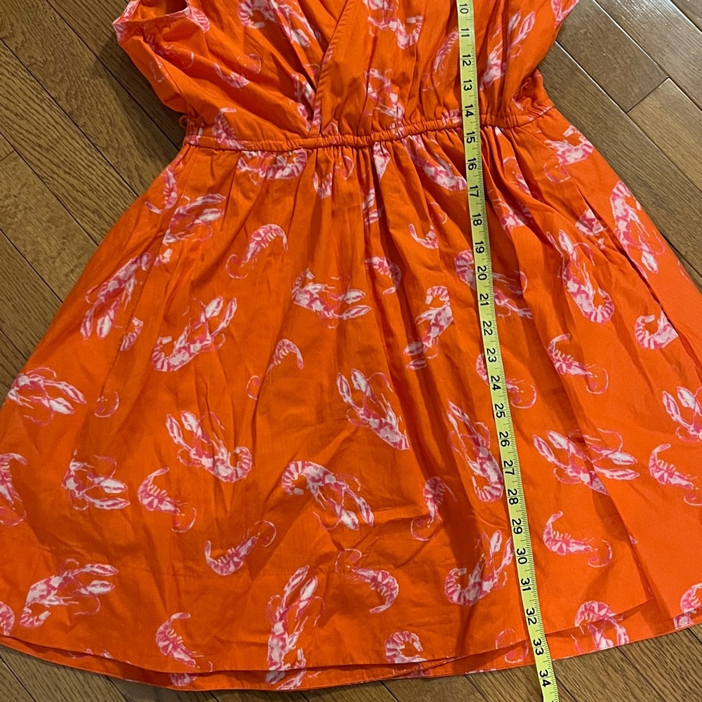 Last chance Maeve Anthro Lobster Flirty Wrap Mini Dress - Picture 12 of 16